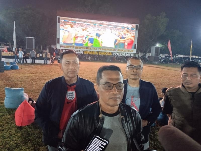 Polda NTB dan TVRI NTB Gandeng Komunitas Ojol, Media dan UMKM Gelar Nobar Semi-final Piala Dunia
